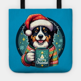 Christmas Black Tri Aussie Tote