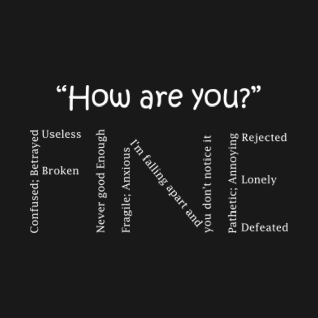 How are you? - Fine - Sarcastic - T-Shirt | TeePublic
