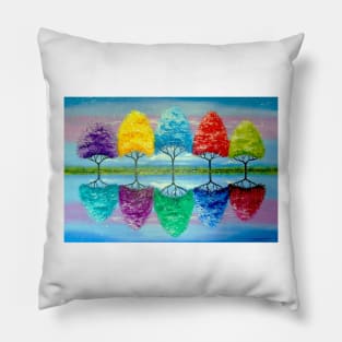 Each tree has its own colorful history Pillow