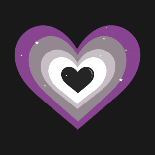 Asexual Ace Flag Heart T-Shirt