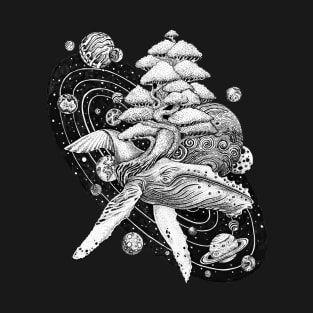 Space Whale Tree of life T-Shirt