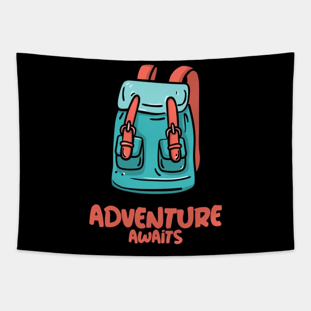 Adventure Awaits Tapestry by Lasso Print