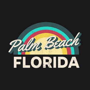 Palm Beach Florida Vintage Sunset T-Shirt