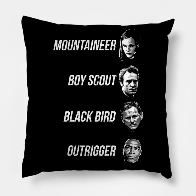 Alias Code Names Pillow by creativespero