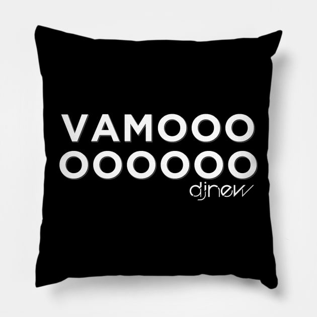 Vamooo - White Logo Pillow by DJ NEW