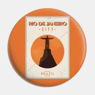 Rio De Janeiro Poster Design Pin