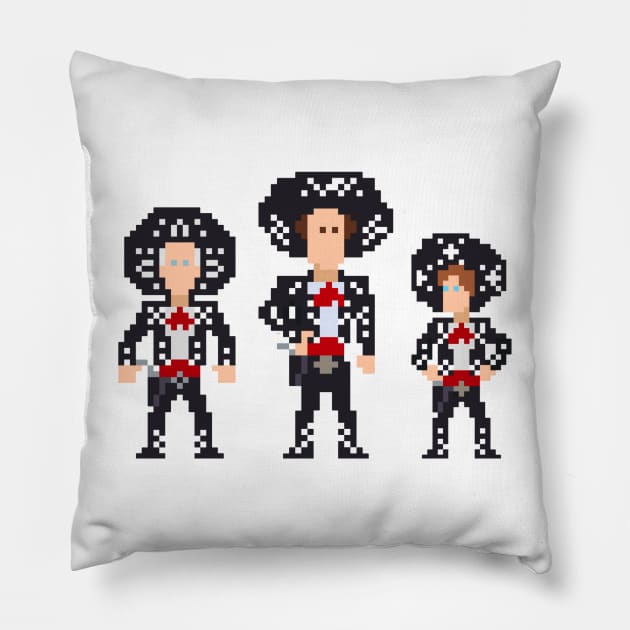 8bit Amigos Pillow by TommySniderArt