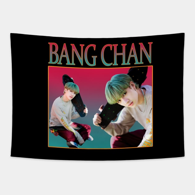 Stray Kids - Bang Chan retro style Tapestry by chidees