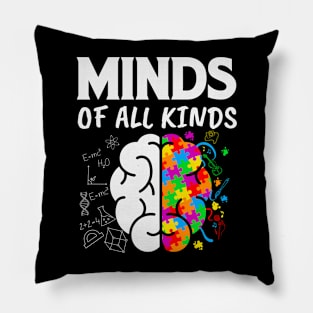 Minds of all kinds Autism Awareness Gift for Birthday, Mother's Day, Thanksgiving, Christmas Pillow