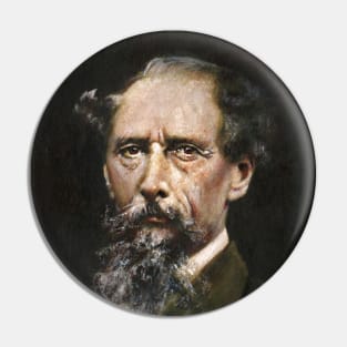 Charles Dickens Portrait Pin