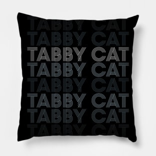 Retro Silver Tabby Cat Pillow