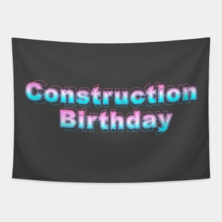 Construction Birthday Tapestry