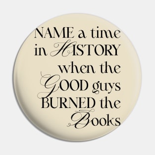 History's Book Lesson Pin