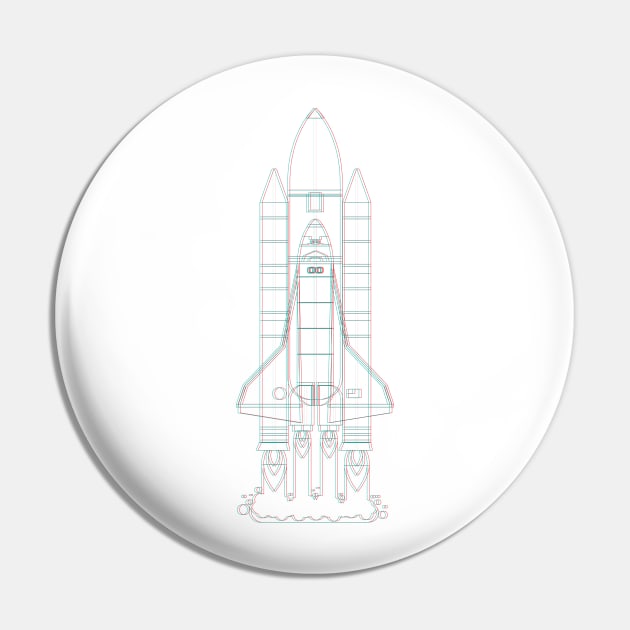 Houston Rocket NASA Space Shuttle Pin by aliopus