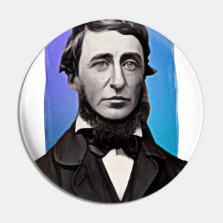 American Philosopher Henry David Thoreau illustration Pin