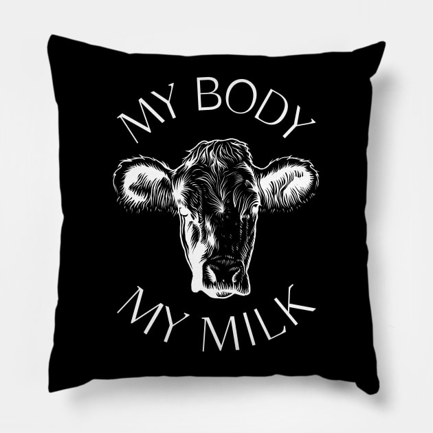 My Body My Milk Pillow by TJWDraws