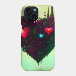 Black Heart No.5 (background) Phone Case