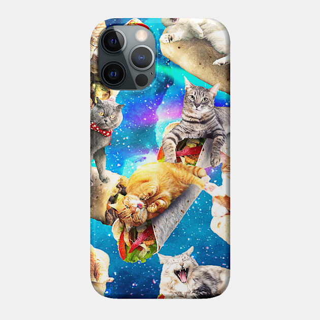 Galaxy Cat Burrito In Rainbow Space - Galaxy Cat Burrito In Rainbow Space - Phone Case