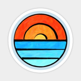 Summer Beach Horizon Magnet