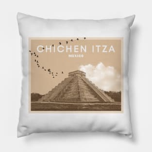 Chichen Itza Mexico Mayan Pyramid El Castillo Art Pillow