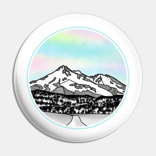 Mount Shasta Geometric Pin