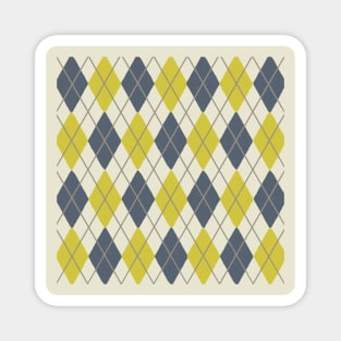 Argyle Pattern (YELLOW) Magnet