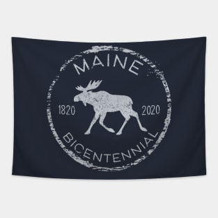 Maine Moose Bicentennial Anniversary 1820 - 2020 Tapestry