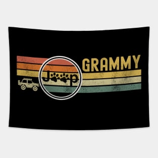 Vintage Jeep Grammy Jeep Dog Paws Jeep Lover Retro Jeep Sunset Jeep Tapestry