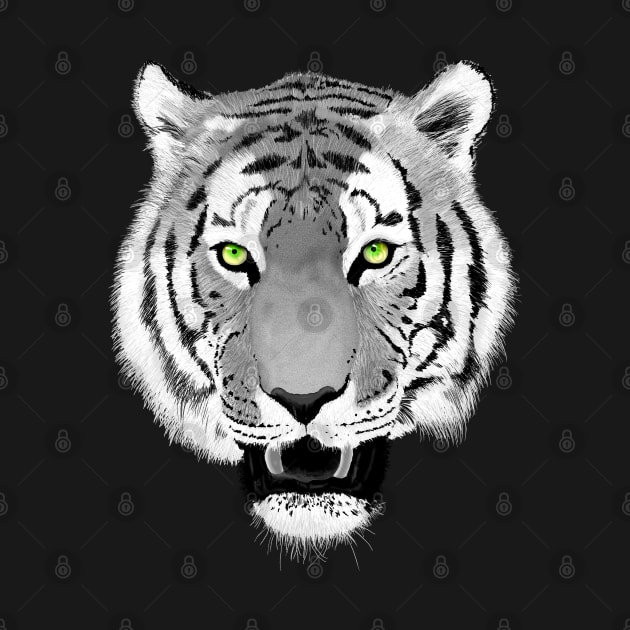 Tiger Face Wildlife Art by macdonaldcreativestudios