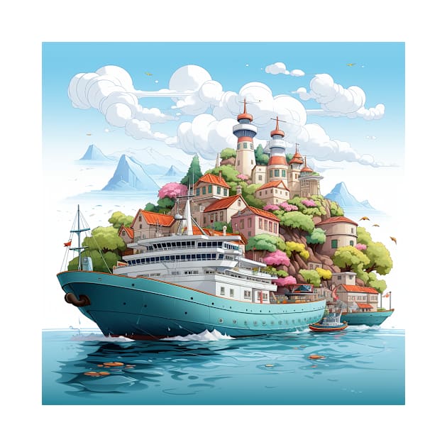 sweet kawaii style cruise port with friendly by Xplore Digital