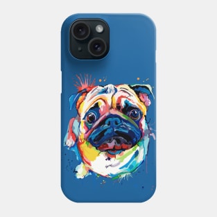 Bright Rainbow Pug Phone Case