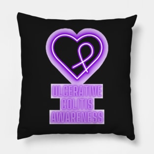 Neon Purple Ulcerative Colitis 2 Pillow