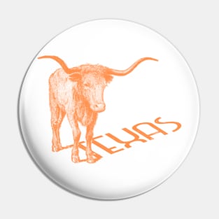 Texas Bullhorn Design Pin