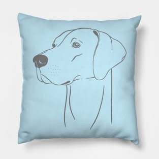 Weimaraner (Light Blue and Grey) Pillow