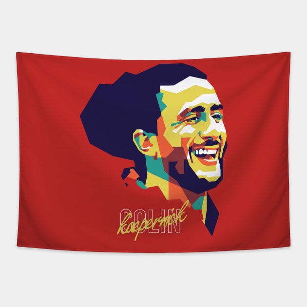 Colin Kaepernick on WPAP Style #2 Tapestry by pentaShop