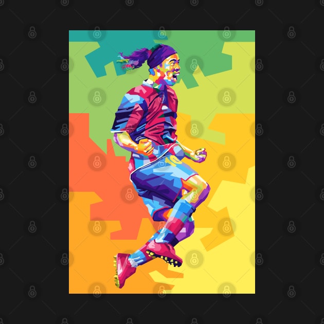 Ronaldinho Wpap Pop Art by Zet Art