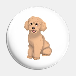 Apricot Toy Poodle Dog Pin