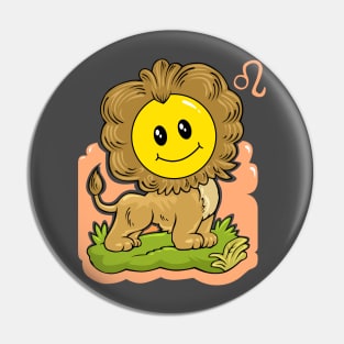 Smiley Leo Pin