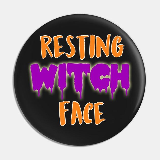 Resting Witch Face Pin by charlescheshire