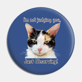 Cute Calico Cat with Attitude – Just Observing! Pin