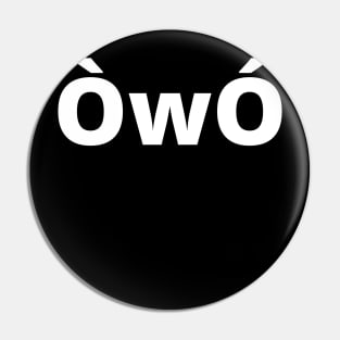 Angry OwO Emoticon Emoji Tshirt Pin