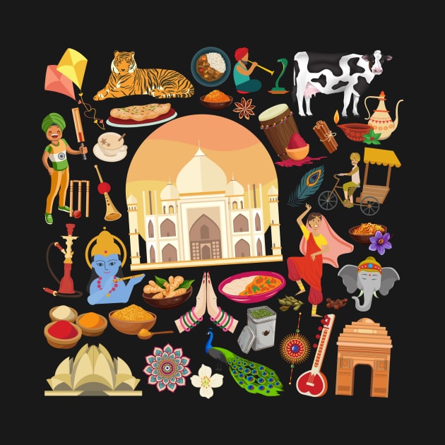 India Travel Icons by FancyPlanet