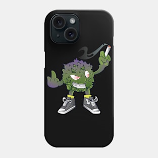 green vibes weed monster Phone Case