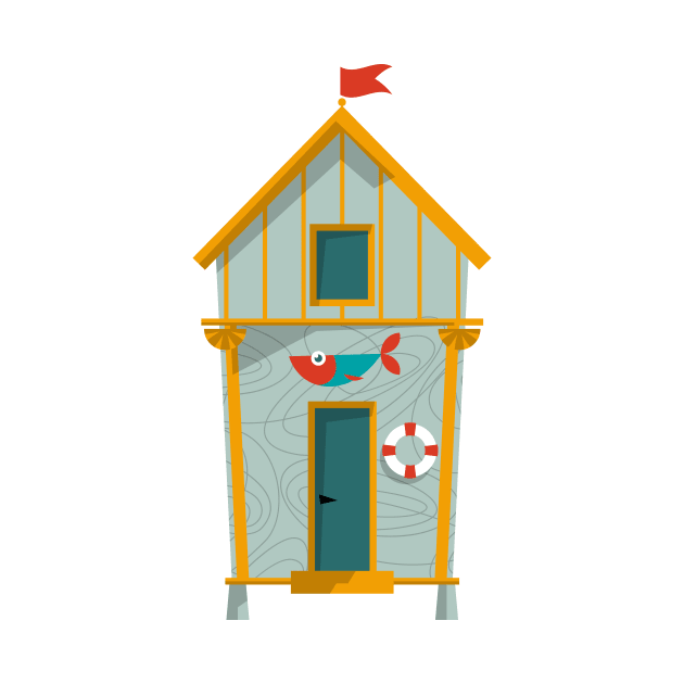 Beach Hut 1 by JunkyDotCom