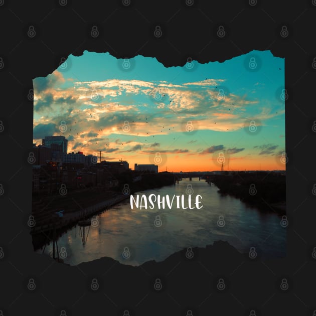 Cool sunset photography of Nashville Tennessee skyline sunset sky USA city break by BoogieCreates