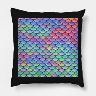 Iridescent Mermaid Scales Pillow