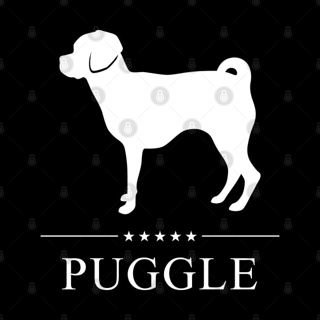 Puggle Dog White Silhouette by millersye