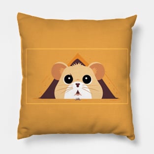 Scared Hamster Meme, funny tshirt Pillow