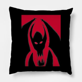 Shadow Demon Red Pillow