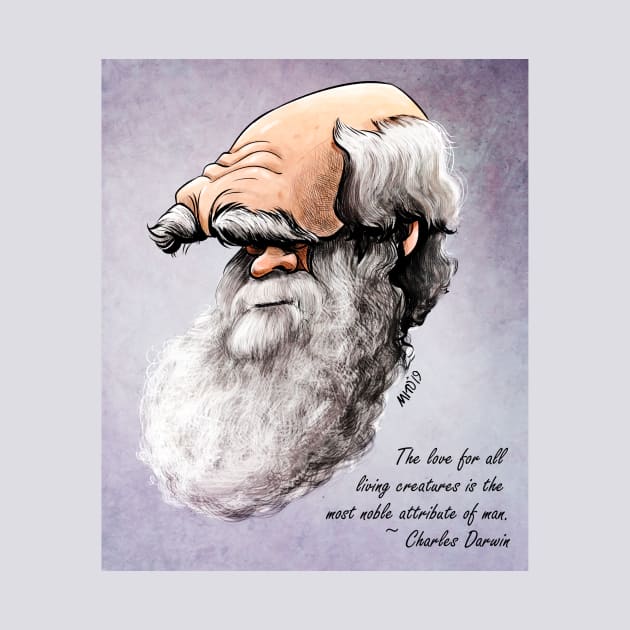 Caricature: Charles Darwin by MituCartoon